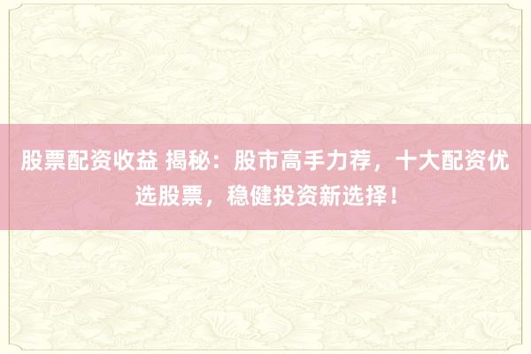 股票配资收益 揭秘：股市高手力荐，十大配资优选股票，稳健投资新选择！