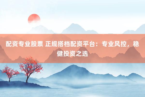 配资专业股票 正规搭档配资平台：专业风控，稳健投资之选