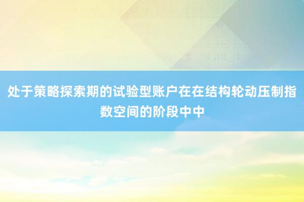 处于策略探索期的试验型账户在在结构轮动压制指数空间的阶段中中